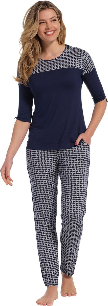 Pastunette - Pyjama - Maat 42 - Vrouwen - 529 Dk Blue -