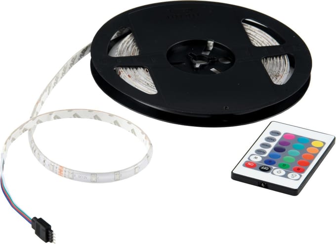 Grundig Flexibele LED strip - 3 meter - ESTACKS - 20 RGB kleuren