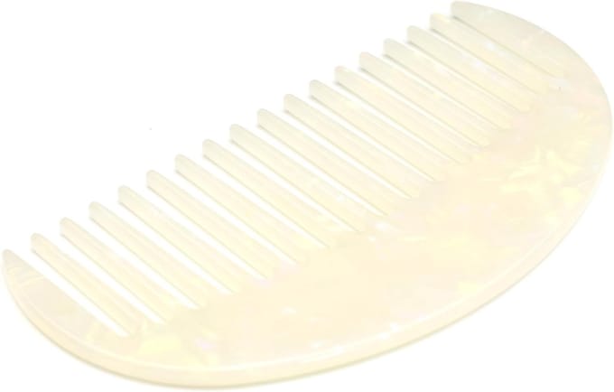 Brede Haarkam - Tandkam Styling - Dagelijks Haar - Comfortabele Grip - 11.8 cm - Wit