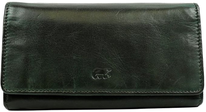 Bear Design Noor CL9918 Portemonnee - Green – Van leer – Bear Design Noor CL9918 is een leren overslagportemonnee voor wie pasjes, briefgeld en muntgeld overzichtelijk wil meenemen