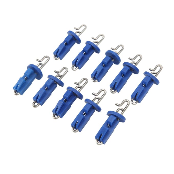 Lot de 10 dispositifs de découplage d'hameçons portables, simples et rapides à utiliser blue