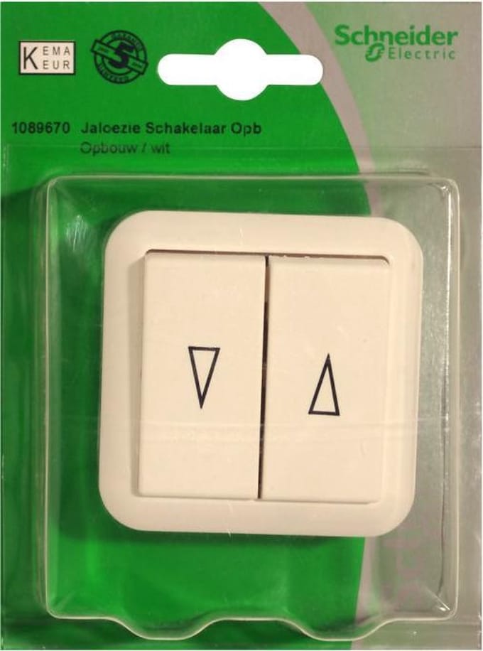 MERTEN type 1089670 jaloezie-schakelaar up/down opbouw | wit