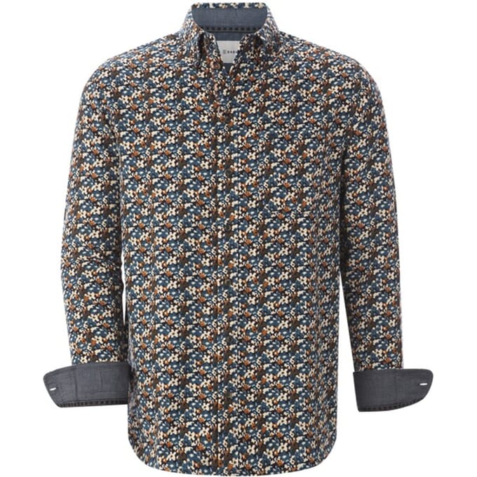 Corduroy overhemd LORIVAN donkerblauw