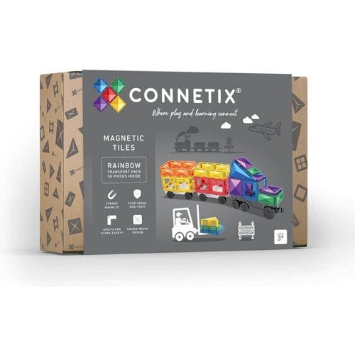 CONNETIX - Magnetisch Tegels - Regenboog Transportverpakking - 50 Stuks - Magnetisch Speelgoed