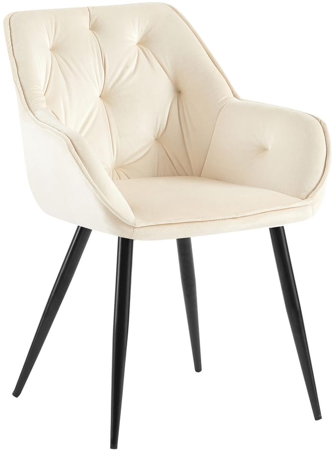 CLP Cassis Eetkamerstoel Fluweel Fluweel/creme