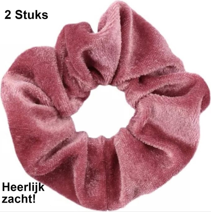 2 Stuks Haarwokkel Scrunchie - Velvet - Haarelastiek - Haar Mode - Heble®