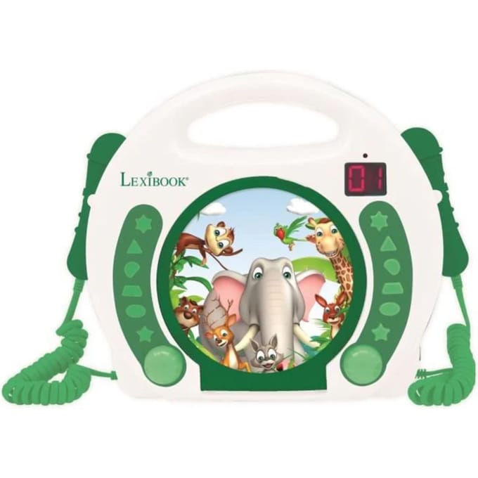 Draagbare CD Speler met 2 Microfoons - Animals
