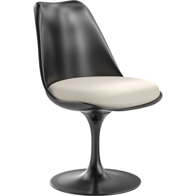 Knoll International Saarinen Tulip Stoel - Hallingdal 65 (100) - creme - zwart