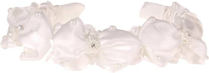 Diadeem ivoor met strikjes