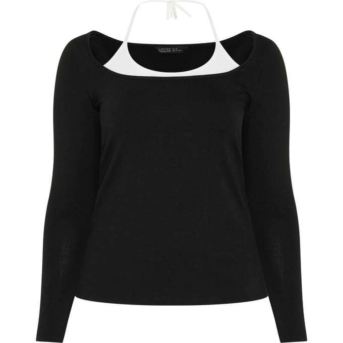 Limited Collection Curve Zwartwitte 2In1 Top Size 54-56