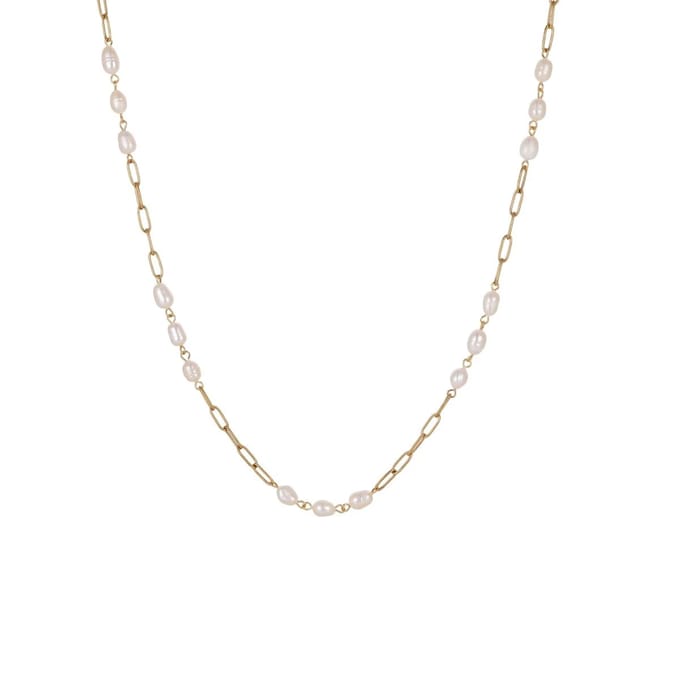 Halsketting pearl goud