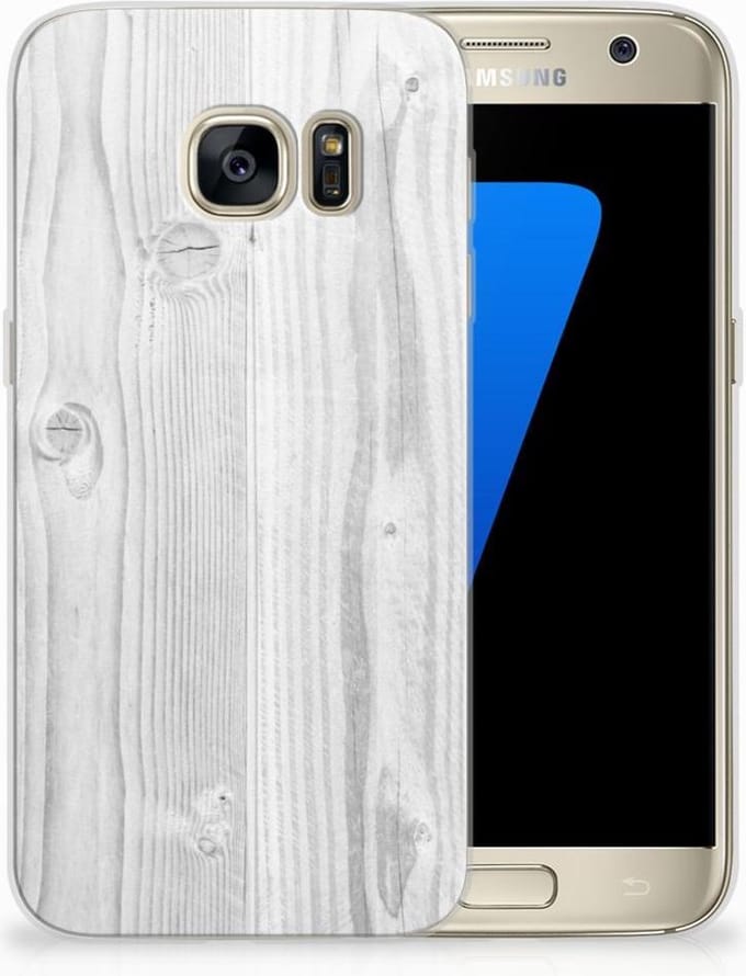 Samsung Galaxy S7 Bumper Hoesje White Wood