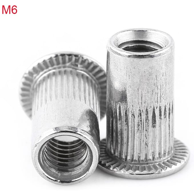 M3M8 Platte Kop Draadklinkmoer Inzetmoer Schroef RVS(M6)