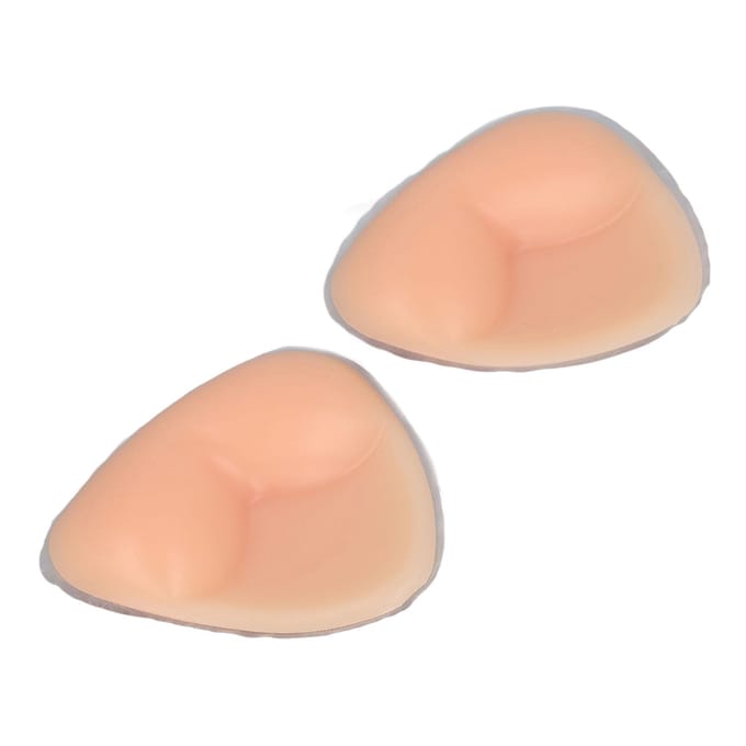 1 Paar Siliconen BH Inzetstukken Extra Dik Waterdicht Herbruikbaar Zelfklevend Driehoekige Vorm Push Up beige