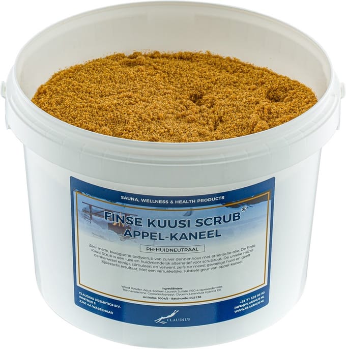 Kuusi Scrub Appel-Kaneel 1 liter - Hydraterende Lichaamsscrub