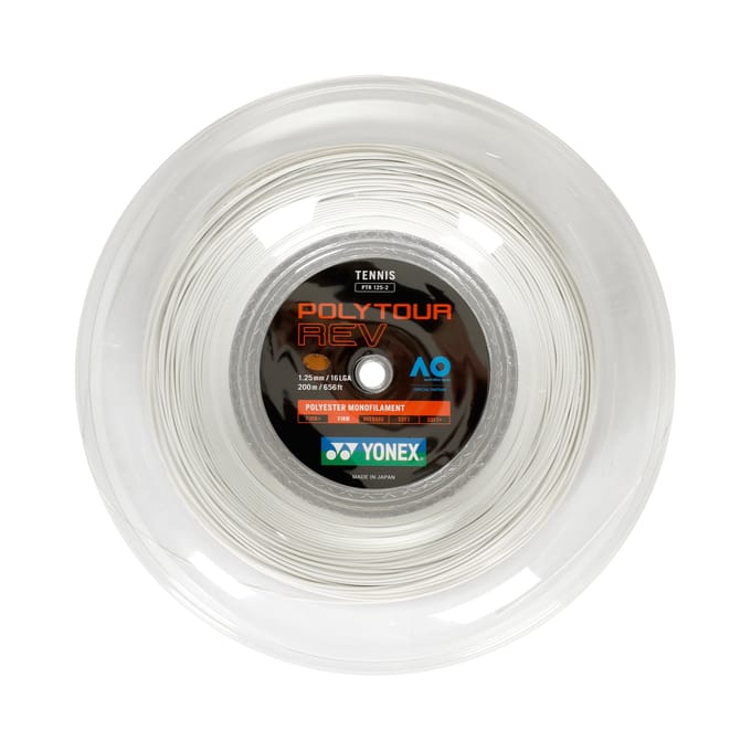 Yonex Poly Tour Rev Rol Snaren 200m-Wit