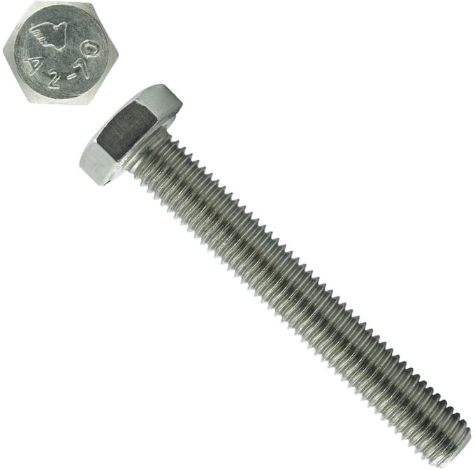 Zeskantschroeven Volledig Schroefdraad M16 x 25 mm RVS A2 (5 Stuks)