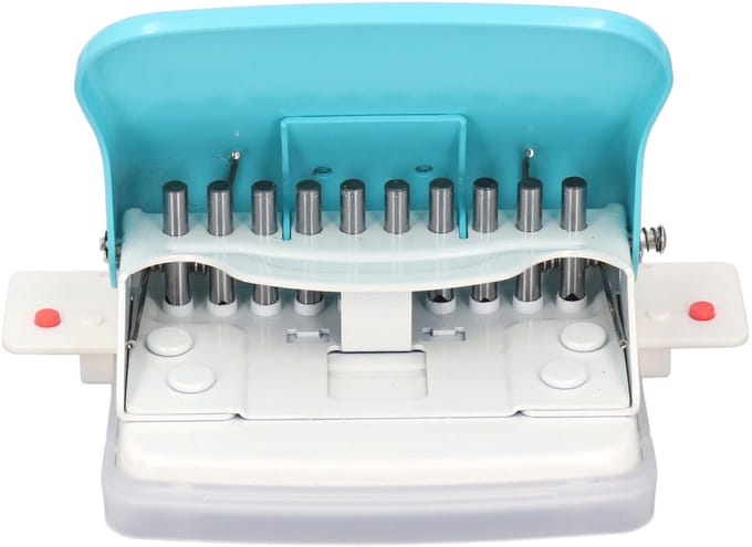 JHUBERS- Bindmachine Draagbaar - Handmatige Papierbindmachine - Perforator voor A4/B5/A5/A7/B4 - Capaciteit 10 Vellen - 10-Gaats - Custom Punching - Spiraalbinder