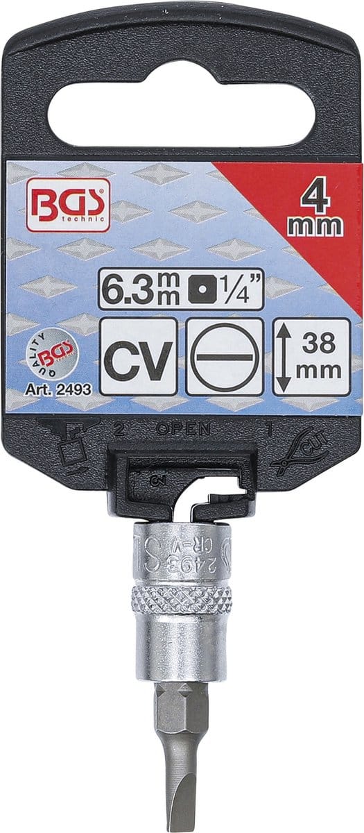 BGS Dopsleutelbit 1/4 sleuf 4 mm