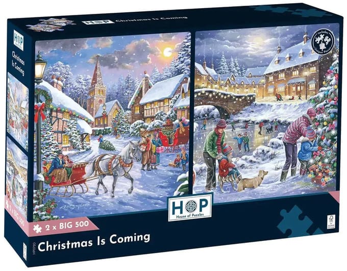 Christmas Is Coming Puzzel 2x 500XL Stukjes