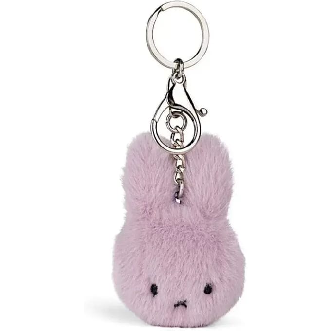 Nijntje eco fuzzy sleutelhanger, 8 cm, lila