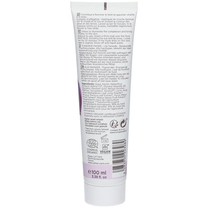 Cattier Biologisch Violet Kleimasker Alle Huidtypen 100 ml