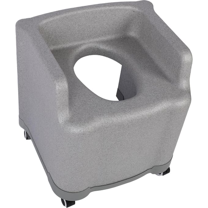 Draagbare Commode Toiletstoel met Universele Wielen Armleuning Antislip Sneldrogend Zacht EPP Draagbaar gray