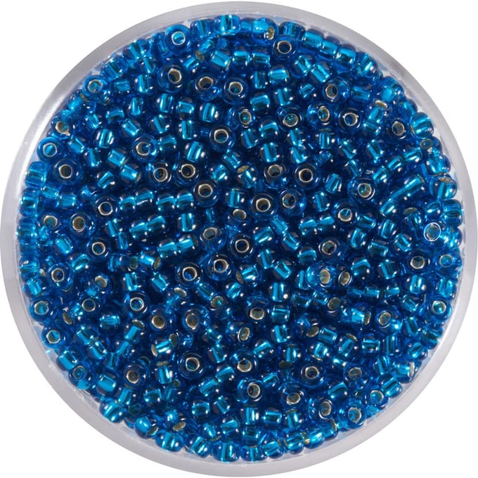 9660-454 Jap. Miyukirocailles - 2,2mm - silverlined turquoise - 12 gram