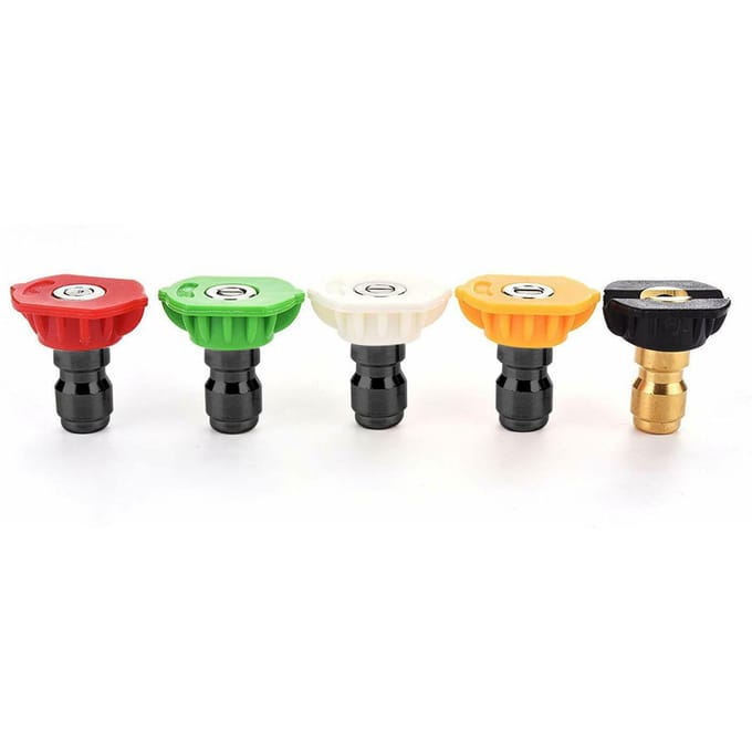 Kit de 5 Buse pour Lave-Linge Haute Pression 14  Connexion Rapide 5Pcs black