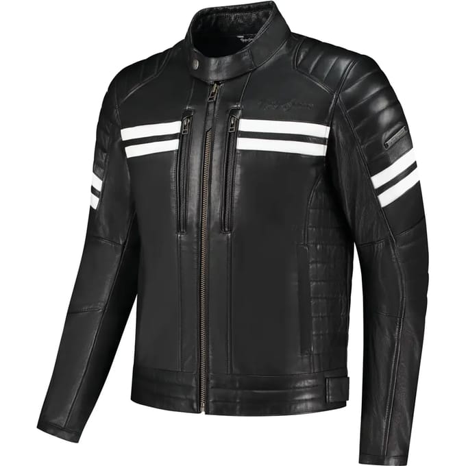 Motor leren jas Rusty Stitches Jack Steve