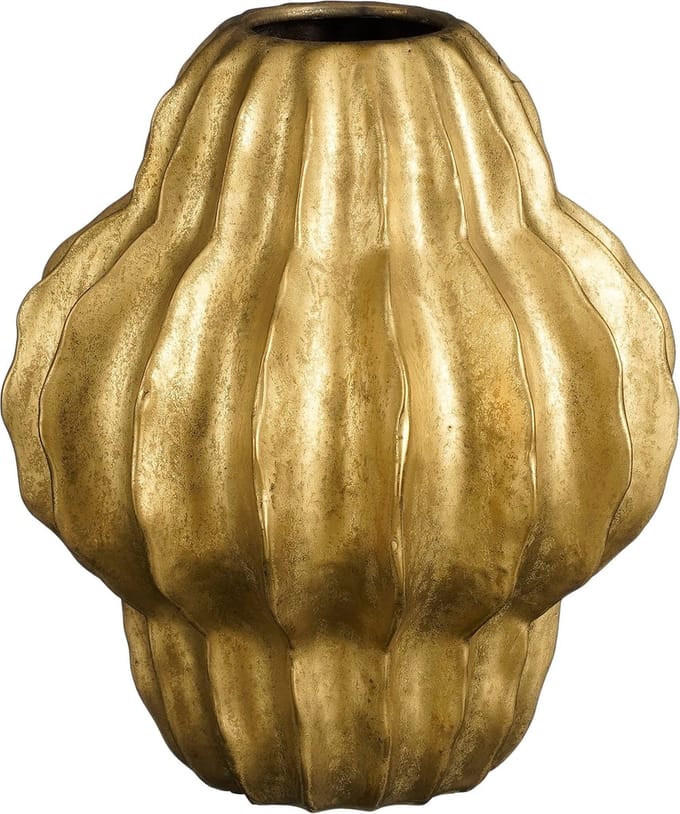 Mica Decorations Altea Vaas - H28 x Ø25 cm - Keramiek - Goud