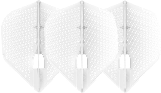 L-Style Champagne L3 Shape Dimple Pearl White - Dart Flights