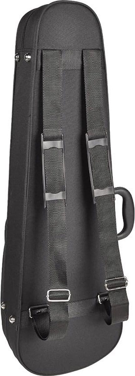 Vioolkoffer Leonardo VC-1344-BK 4/4 pluchen interieur zwart