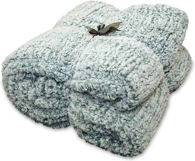 D- Unique Living - Plaid Knut 150x200cm Teal Green