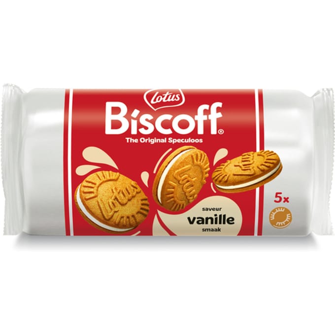 Koekjes Lotus Biscoff speculoos sandwich vanille 5 stuks