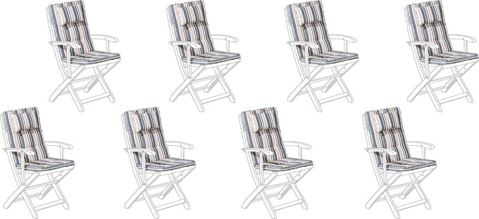 MAUI - Zitkussen set van 8 - Lichtbeige - 40 x 54 cm - Polyester