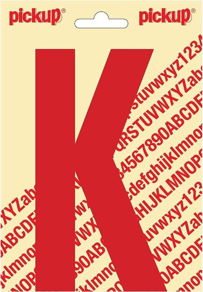 Pickup plakletter Nobel 150mm rood K - 31022150K