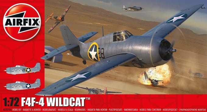 Airfix Modelbouwpakket Vliegtuigen - 02070A Grumman F4F-4 Wildcat WWII - Amerikaans Marinejachtvliegtuig Plastic - 1:72 - Modelbouw