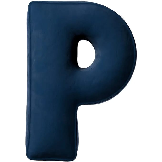 Kussen letter p Yellow Tipi Posh Velvet
