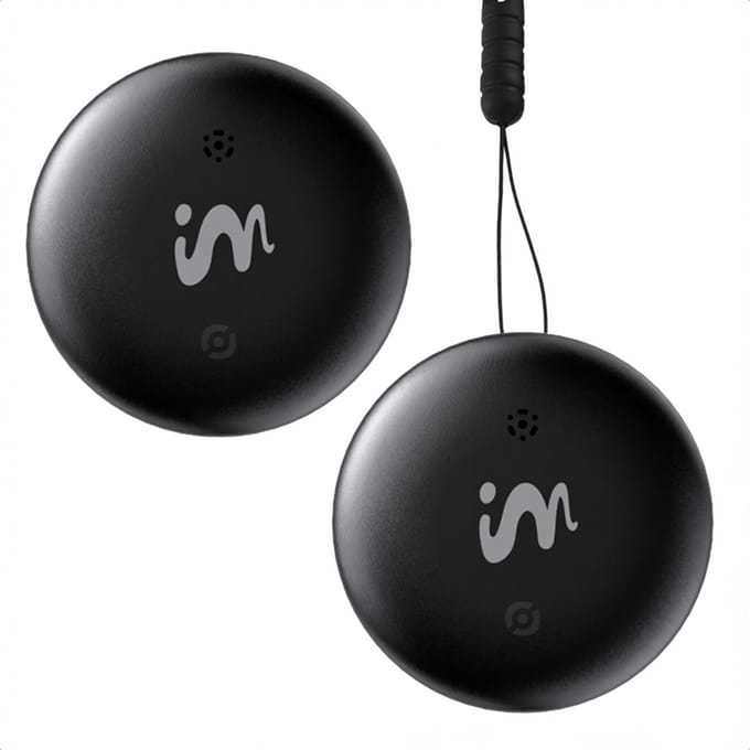 imoshion Mini Tag - Bluetooth Tracker Geschikt voor Android Find My Device - Tracker Hond / Kat - 2 pack - Zwart