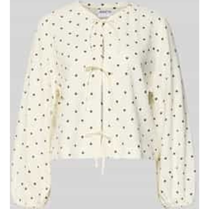 Regular fit blouse met sierstrikken
