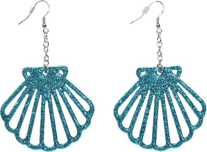 Oorbellen glitter zeemeermin