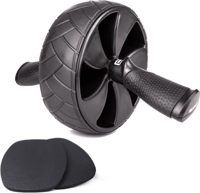 PULLUP & DIP Core - Ab Roller / Buikspiertrainer - Inclusief 2 Kniekussens - Belastbaar tot 150 kg - Compact & Antislip