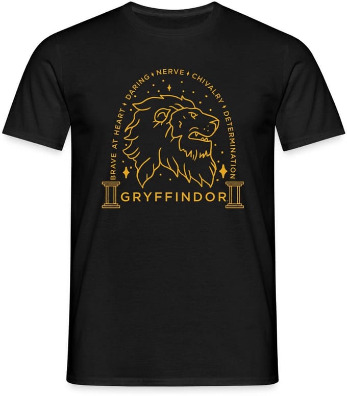 Harry Potter Griffoendor Lineart T-Shirt Heren