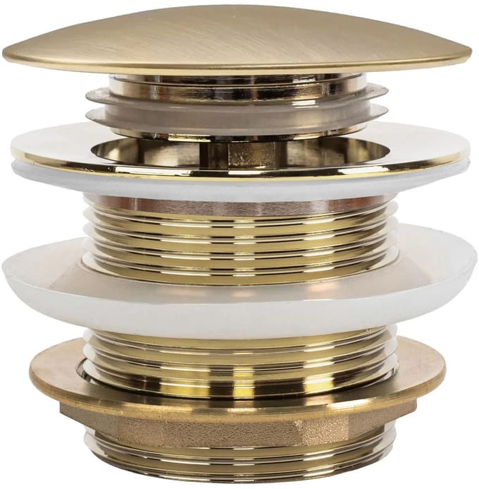 Rea Wastafel Bad Clickwaste Universeel - Geborsteld Goud - 7X7X8Cm