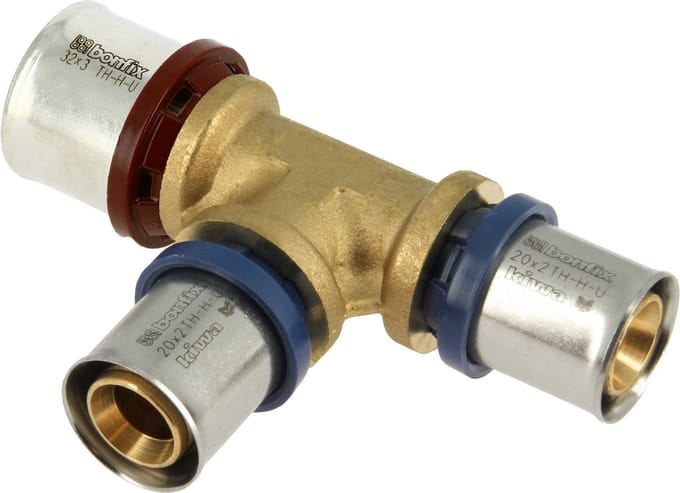 Bonfix Perskoppeling - 3x Alu-pers - T-koppeling - verlopend - 32 x 20 x 20mm