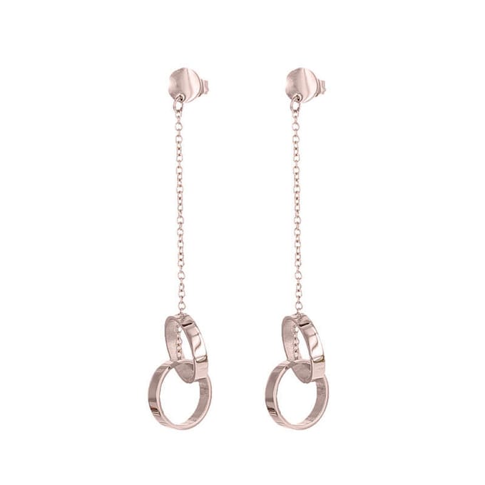 Kalli Hang Oorbellen Rondje en 2 Ringen Rosé