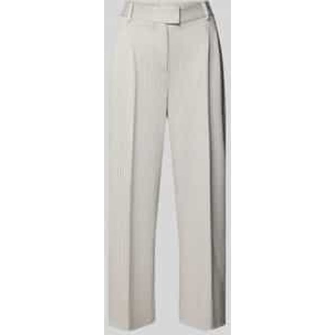 Stoffen broek met achterzakken en persplooien