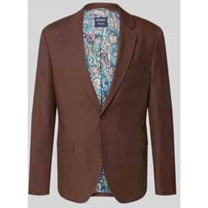 Slim fit colbert met viscose en reverskraag