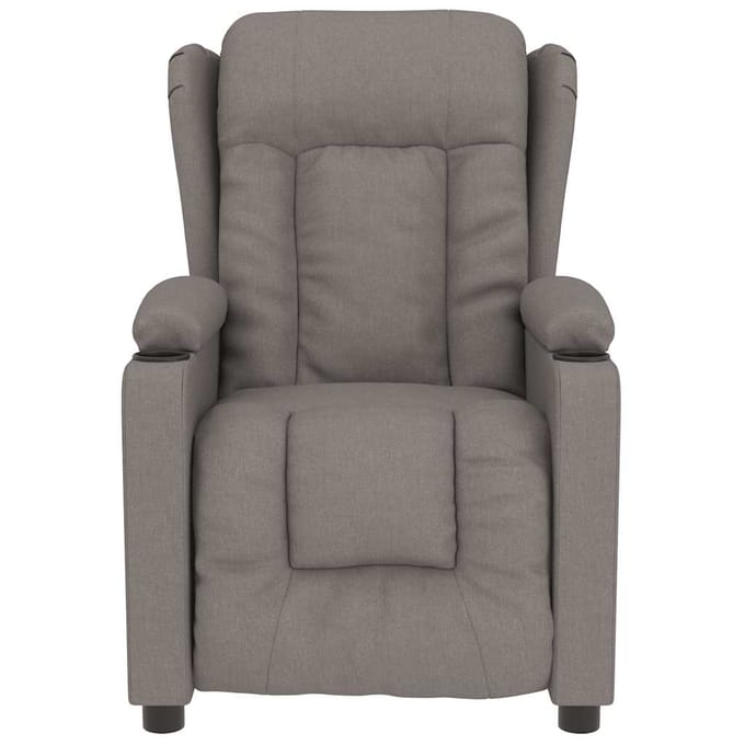 vidaXL - Massagestoel - stof - taupe